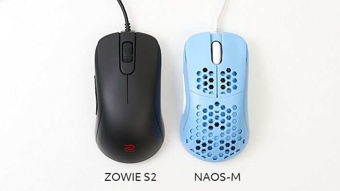 hk gaming naos m zowie s2との比較